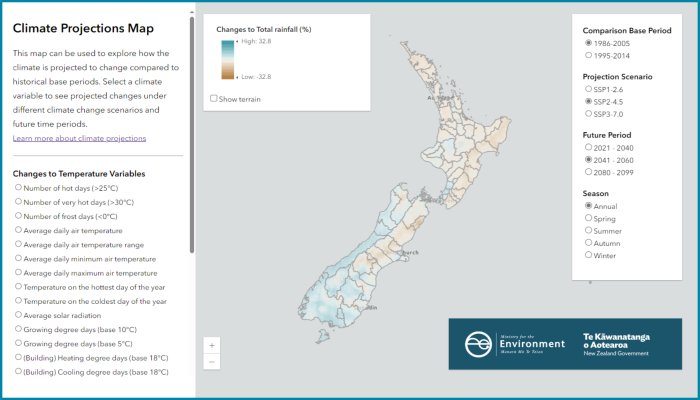 Image of the Climate data map