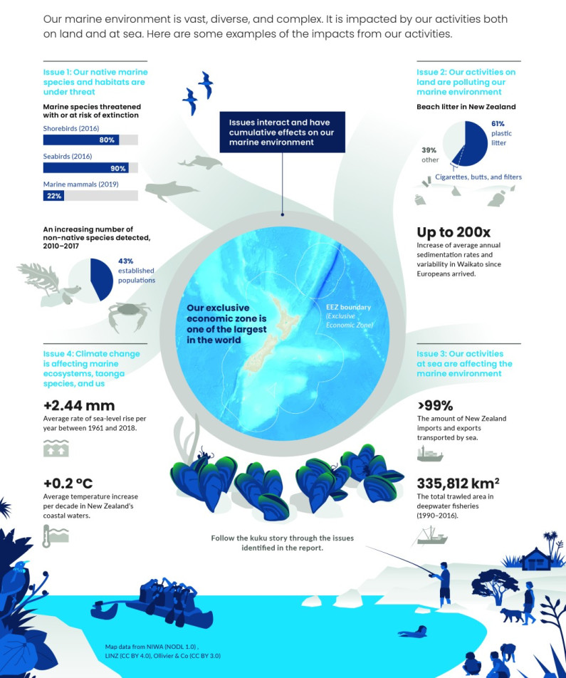 The complexity of our marine environment. Infographic.