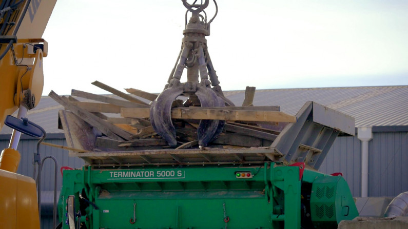 Waste being sorted at a Green Gorilla waste processing facility