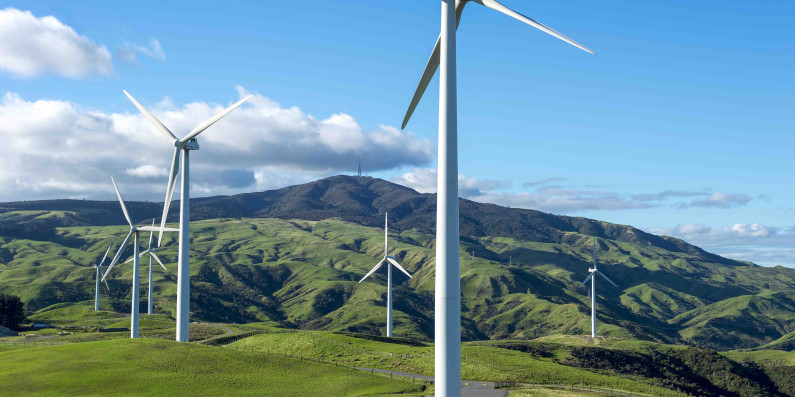 Wind turbines at Te Apiti windfarm near Palmerston North